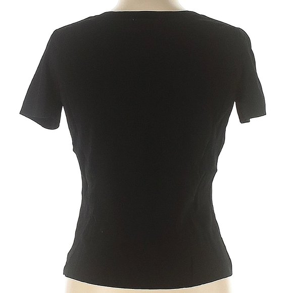 Talbot's black v neck short sleeve sweater, size small - Picture 2 of 5